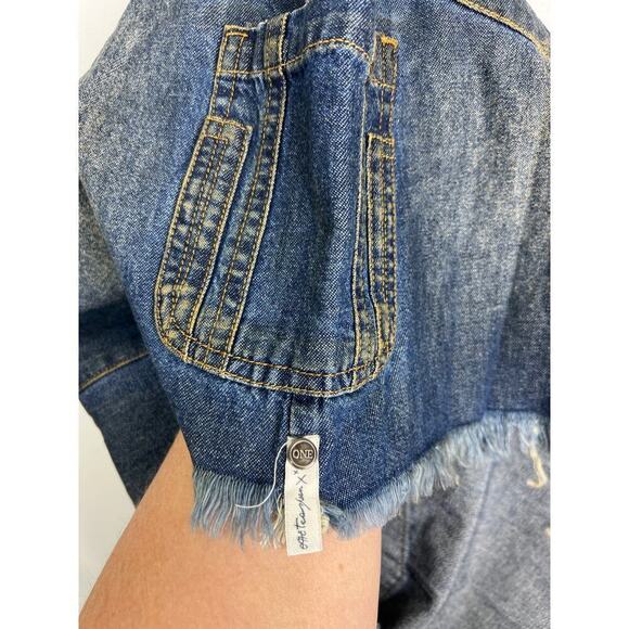 One Teaspoon Mini Stanton Denim Bib Dress in Royal Blue NWT - Picture 11 of 11